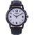 Axton Unisex Round White Dial Black Resin Strap Quartz Watch