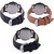 Axton Round Dial Multi Resin Strap Quartz Watch For Unisex (Combo Of 3)