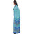 Ligalz Turquoise And Blue Crepe Printed Saree