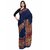Ligalz Blue Crepe Printed Saree