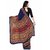 Ligalz Blue Crepe Printed Saree