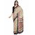 Ligalz Beige Crepe Printed Saree
