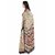 Ligalz Beige Crepe Printed Saree