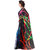 Ligalz Black and Red Georgette Casual Printed Saree