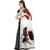 Ligalz White and Black Chiffon Printed Saree