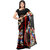 Ligalz Black and Red Chiffon Printed Saree