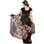 Ligalz Black and Red Chiffon Printed Saree