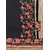 Ligalz turquoise and black Georgette Embroidered Saree