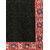 Ligalz black and pink Georgette and crepe Embroidered Saree