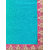 Ligalz turquoise Georgette and Chiffon Embroidered Saree