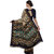 Ligalz Beige and green Crepe Printed Saree