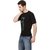 Amiable Solid Men Round Neck Black T-Shirt