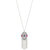 JewelMaze Hanging Chain  Resin Stone Rhodium Boho Necklace