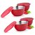 Shubh Shop  4pcs Red Micro Safe Bowl