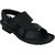 Lavista Men's Black Synthetic Leather Casual Sandal