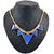 Diovanni Young and Beautiful in Blue Blue Colour Statement Necklace for Womens