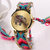 Fashion Elephant Watches Hand Made Fabric Band For WOMEN