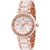 Ismart Golden White IIK Collection Round White Dial Analog Watch - For Women