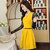 Harshita Creation Yellow Printed A Line Dress For Women