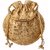 Milans creation  goldenDesigner Embroidered Silk Potli Bag Pearl Handle Purse Wedding Womens Handbag With Drawstring Cl