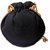 milans creation black Embroidered Silk Potli Bag Pearl Handle Purse Wedding Womens Handbag With Drawstring Closure