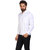 Akaas Men's White Solid Button down Slim Fit Formal Shirt