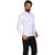 Akaas Men's White Solid Button down Slim Fit Formal Shirt