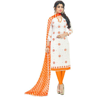 white churidar material online shopping