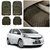 AutoStark Transparent Black Car Floor / Foot Mats For Honda Jazz
