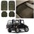 AutoStark Transparent Black Car Floor / Foot Mats For Mahindra Thar