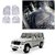 AutoStark Set of 4 Premium Transparent White Car Floor/Foot Mats For  For Mahindra Bolero