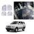AutoStark Set of 4 Premium Transparent White Car Floor/Foot Mats For  For Chevrolet Tavera