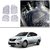 AutoStark Set of 4 Premium Transparent White Car Floor/Foot Mats For  For Nissan New Sunny