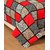 ZAIN Cotton Single Bedsheet With 1 Pillow Cover, Red Checkered