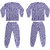 Belmarsh Unisex Kids Top And Pyjama Set Navy- Pack of 2