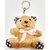 Ezzideals Multicolour Teddy Bear Key Chain (10 cm x 9 cm)