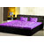India Furnish 100 Cotton Flower  Leaves Design Double Bedsheets with Pillow covers ,Combo of 2 Sets - Purple  Brown Color