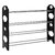 Awwsme Steel Standard Collapsible Shoe Rack (Black, White, 4 Shelves)