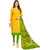 Designer Embroidered Yellow Cotton Jacquard Unstitched Dress MaterialFor Chudidar Salwar Kameez Suit