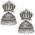 Om Jewells Lotus Shaped Oxidised Jhumka/Jhumki Earrings Crafted for Girls and Women ER1000075RHO