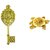 Combo Of 2 - Feng Shui Metal Turtle With laxmi yantraAntique Kuber Kunji Feng Shui Key For your Good Luck, Wealth And Success
