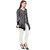 Texco hi-fashion smart casual milange dark grey ruffle hemline shrug