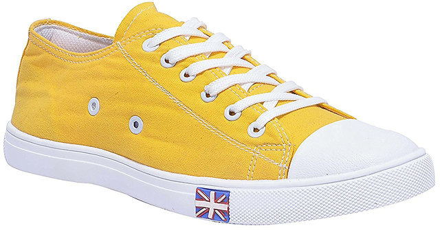 yellow canvas shoes online