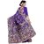 London Beauty Women's Banarasi Silk Purple Jaal Saree