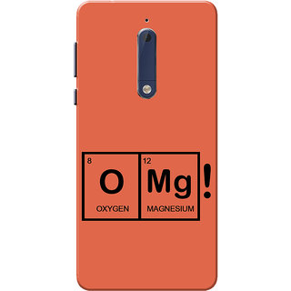 Buy Nokia 5 Case Omg Black Orange Slim Fit Hard Case Cover Back