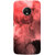 Moto G5 Plus Case, Red Black Watercolour Abstract Slim Fit Hard Case Cover/Back Cover for Motorola Moto G5 Plus