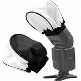 American sia LD1 Universal Studio Soft Box Flash Diffuser for Canon EOS, Nikon, Olympus, Pentax, Sony, Sigma and Other External Flash Units (White)