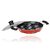BMS Lifestyle Non-Stick Small 7 Cavity Appam Patra Side Handle with lid,Red