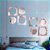 Best Dcor Square and Circle Silver(pack of 8) Acrylic Wall Sticker (5 cm *20 Cm*5 cm)
