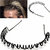 New Style Tweak Unisex Black Zigzag Wavy Metal Black Hairband for MEN and WOMEN Hair Band Set of 1
